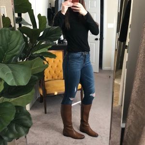 Genuine leather riding boots